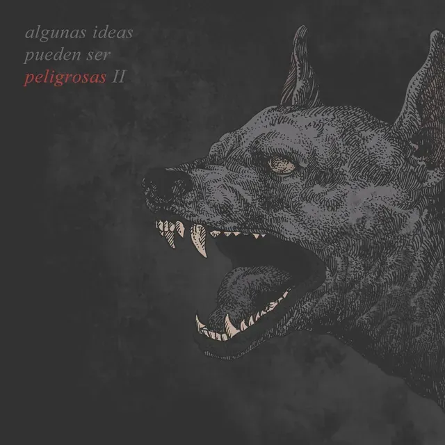 Portada gris oscura con la ilustración de un perro gruñendo.